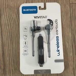 Gray Vivitar Wireless Earbuds